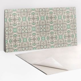 Panel samoprzylepny Tulup 100x50 cm Zielony ornament 1 szt.