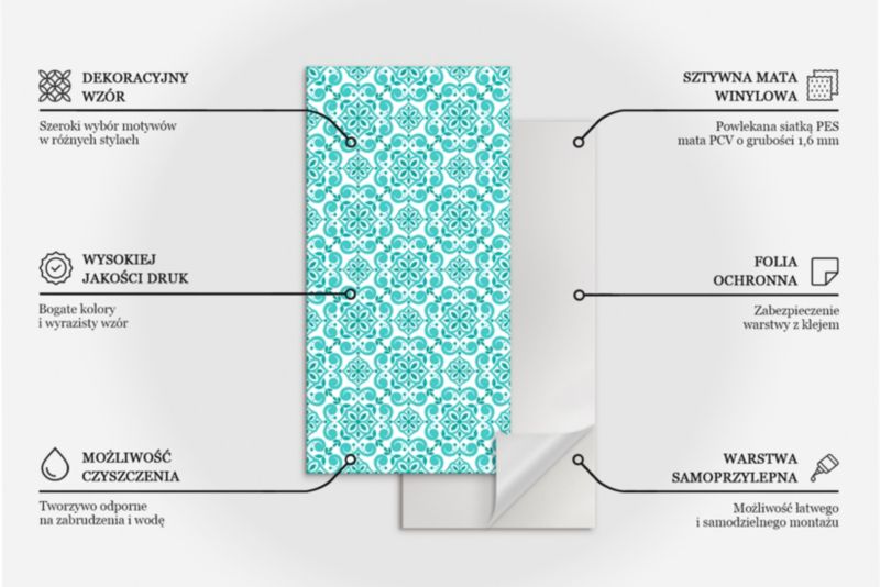 Panel samoprzylepny Wallfluent 120x60 cm Deseniarka jodełkowa w drewnie 1 szt.