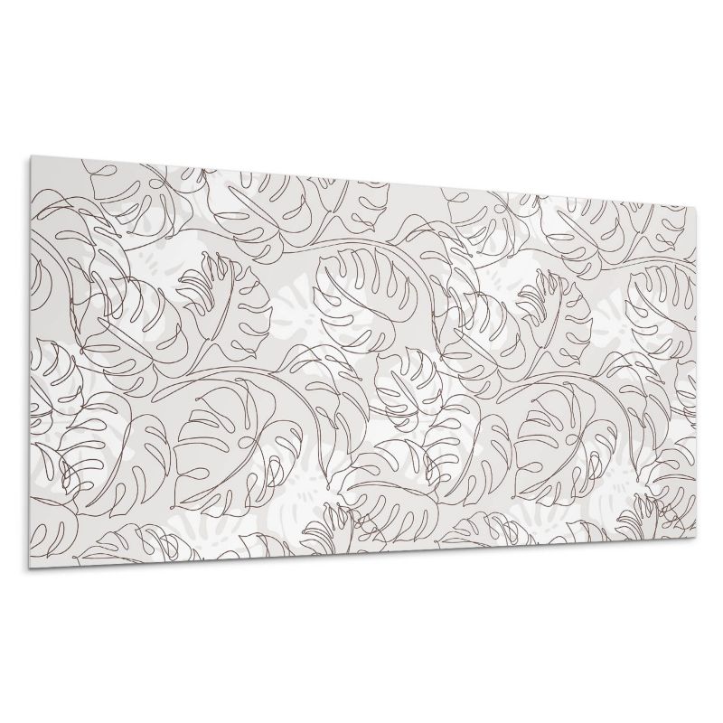 Panel samoprzylepny Wallfluent 120x60 cm Geometria liści w minimalistycznym stylu 1 szt.