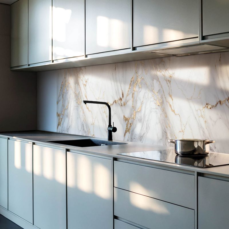 Panel samoprzylepny Wallfluent 120x60 cm Stylowy marmur z delikatnymi żyłkami 1 szt.