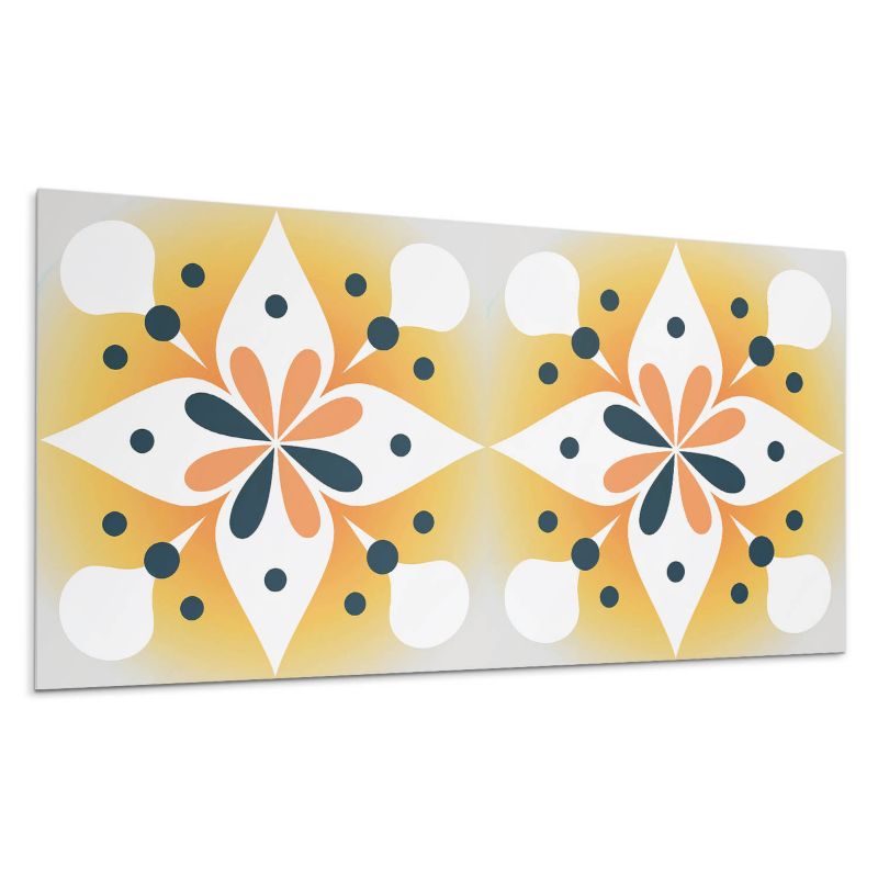 Panel samoprzylepny Wallfluent 120x60 cm Wzór kwiatów z drobnymi kropkami 1 szt.