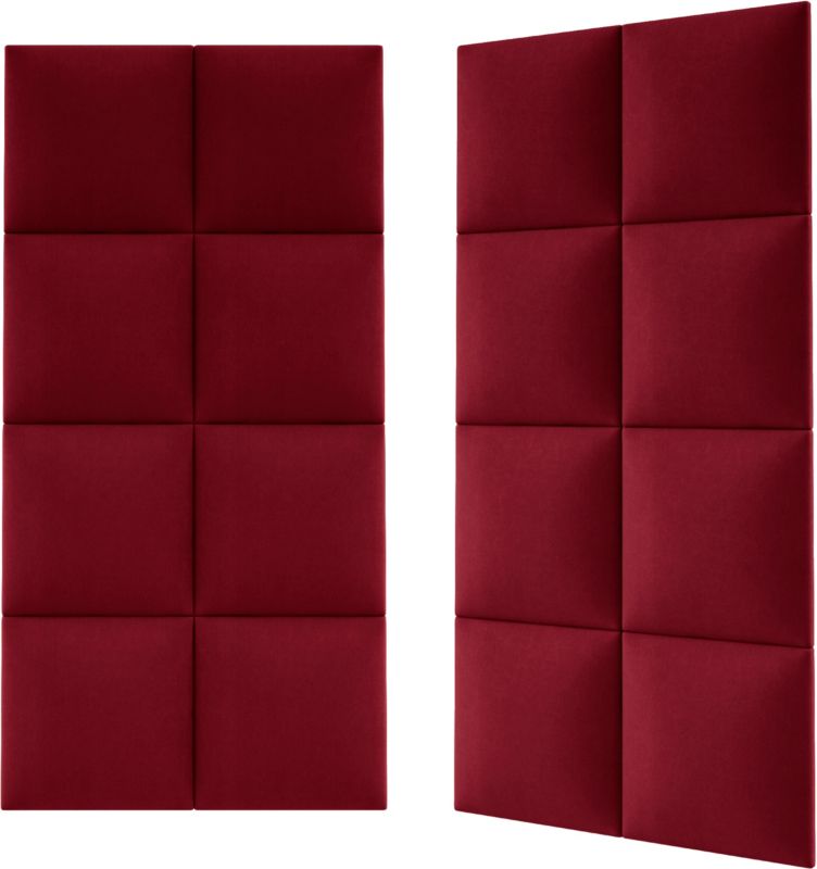 Panel ścienny tapicerowany Stegu Mollis kwadrat 30 x 30 cm czerwony