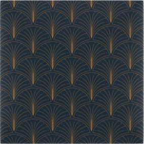Panel ścienny tapicerowany Stegu Mollis kwadrat 30 x 30 cm granatowo - złoty