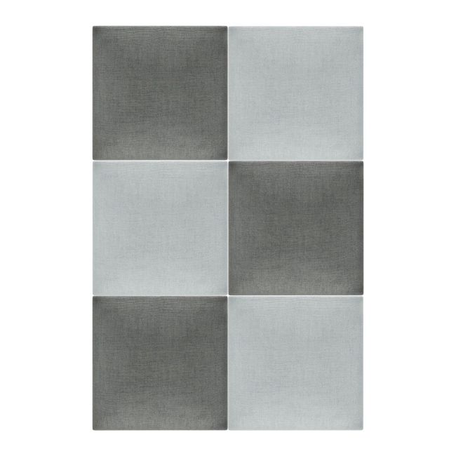 Panel ścienny tapicerowany Stegu Mollis kwadrat 30 x 30 cm srebrny