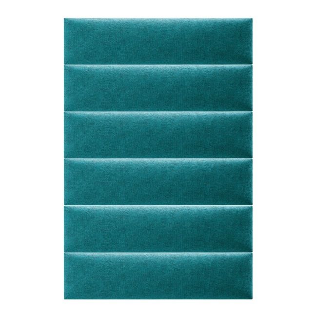 Panel ścienny tapicerowany Stegu Mollis prostokąt 60 x 15 cm turkusowy