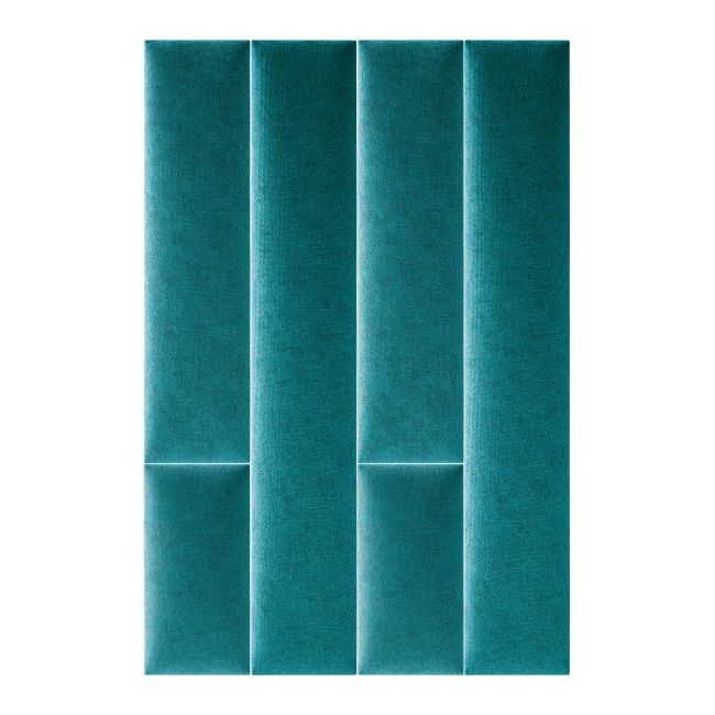 Panel ścienny tapicerowany Stegu Mollis prostokąt 60 x 15 cm turkusowy