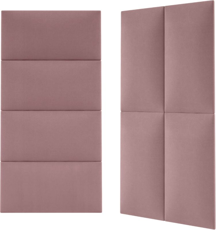 Panel ścienny tapicerowany Stegu Mollis prostokąt 60 x 30 cm brudny róż