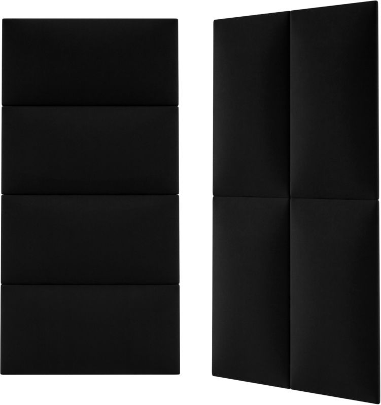 Panel ścienny tapicerowany Stegu Mollis prostokąt 60 x 30 cm czarny