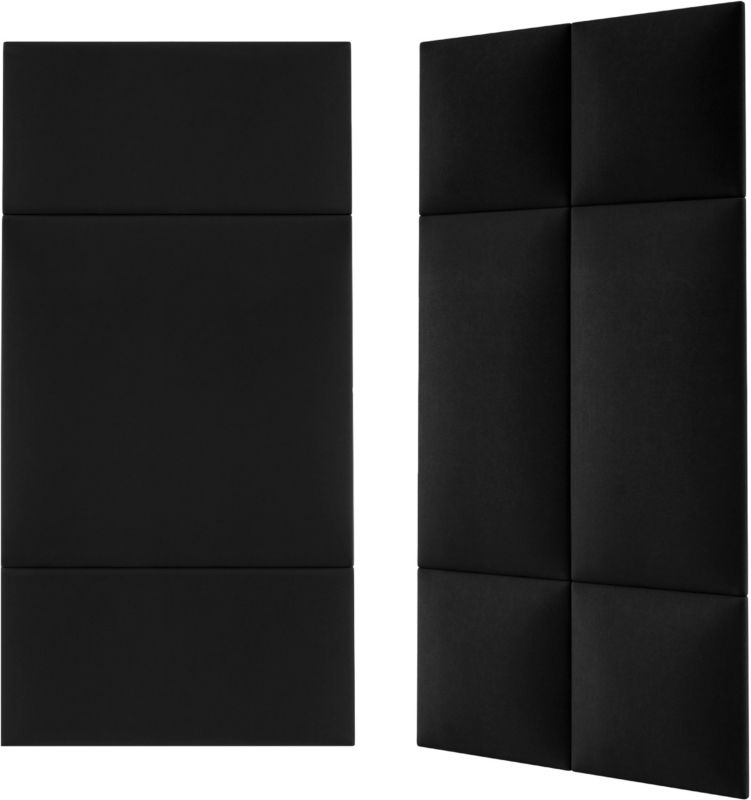 Panel ścienny tapicerowany Stegu Mollis prostokąt 60 x 30 cm czarny