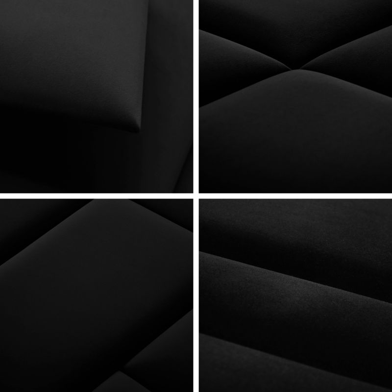 Panel ścienny tapicerowany Stegu Mollis prostokąt 60 x 30 cm czarny