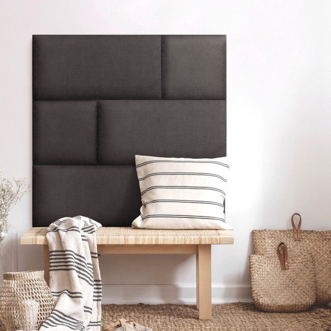 Panel ścienny tapicerowany Stegu Mollis prostokąt 60 x 30 cm grafit