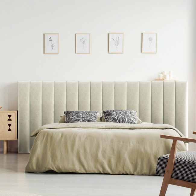 Panel ścienny tapicerowany Stegu Mollis prostokąt 90 x 15 cm piaskowy
