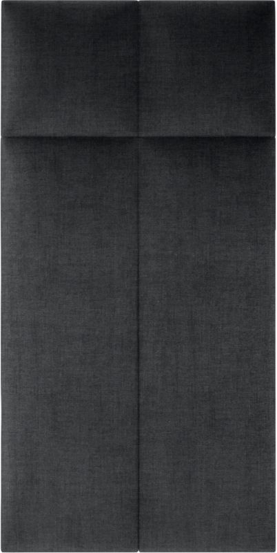 Panel ścienny tapicerowany Stegu Mollis prostokąt 90 x 30 cm antracytowy