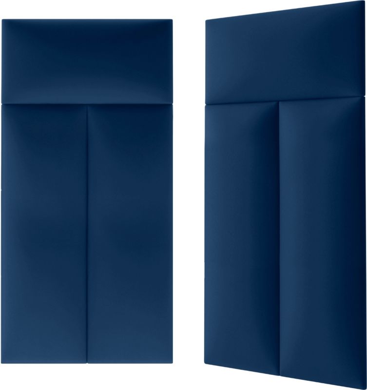 Panel ścienny tapicerowany Stegu Mollis prostokąt 90 x 30 cm ciemny niebieski