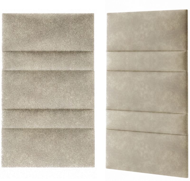 Panel ścienny tapicerowany Stegu Mollis prostokąt 90 x 30 cm jasny brąz