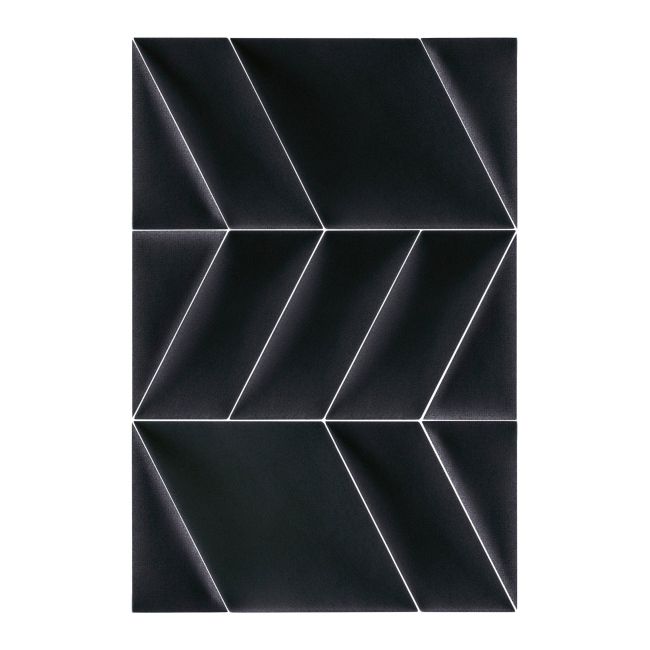 Panel ścienny tapicerowany Stegu Mollis równoległobok 15 x 30 cm czarny P