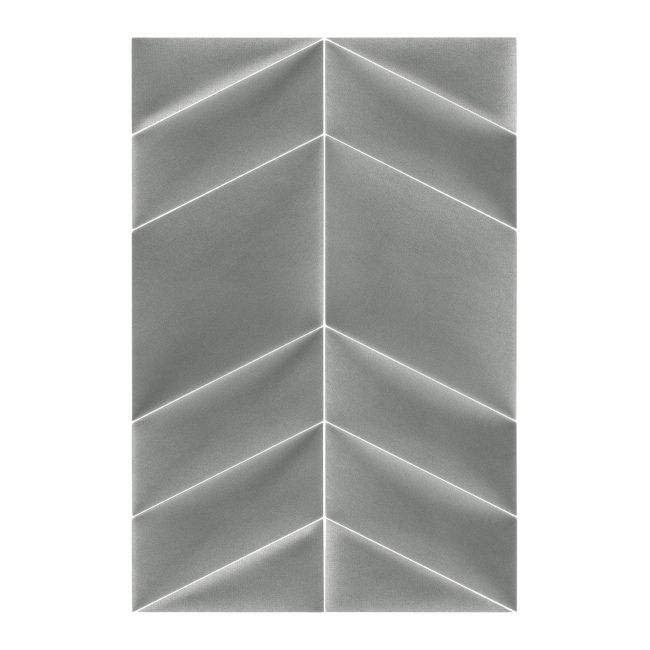 Panel ścienny tapicerowany Stegu Mollis równoległobok 15 x 30 cm szary P