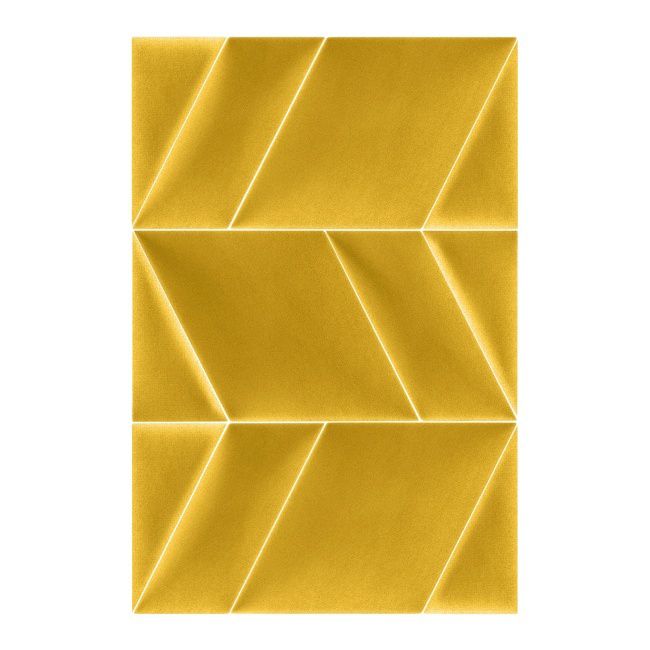 Panel ścienny tapicerowany Stegu Mollis równoległobok 15 x 30 cm żółty L