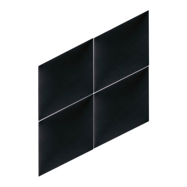 Panel ścienny tapicerowany Stegu Mollis równoległobok 30 x 30 cm czarny P