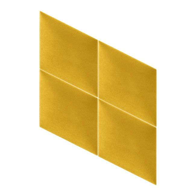 Panel ścienny tapicerowany Stegu Mollis równoległobok 30 x 30 cm żółty L