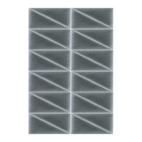 Panel ścienny tapicerowany Stegu Mollis trójkąty 15 x 30 cm ciemnoszary L