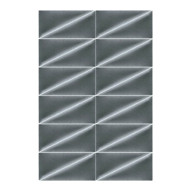 Panel ścienny tapicerowany Stegu Mollis trójkąty 15 x 30 cm ciemnoszary P 2 szt.
