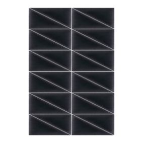 Panel ścienny tapicerowany Stegu Mollis trójkąty 15 x 30 cm czarny L