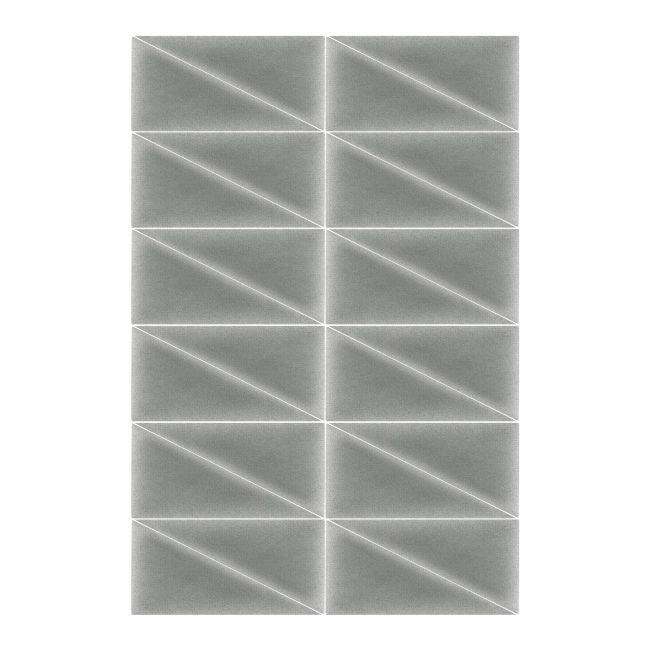 Panel ścienny tapicerowany Stegu Mollis trójkąty 15 x 30 cm szary L