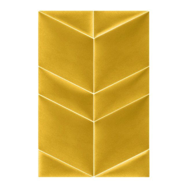 Panel ścienny tapicerowany Stegu Mollis trójkąty 15 x 30 cm żółty L