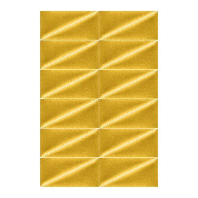Panel ścienny tapicerowany Stegu Mollis trójkąty 15 x 30 cm żółty P