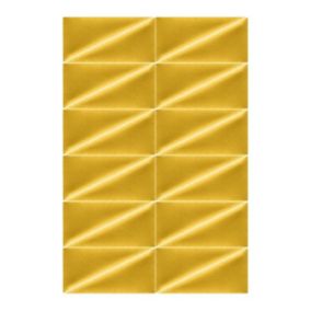 Panel ścienny tapicerowany Stegu Mollis trójkąty 15 x 30 cm żółty P