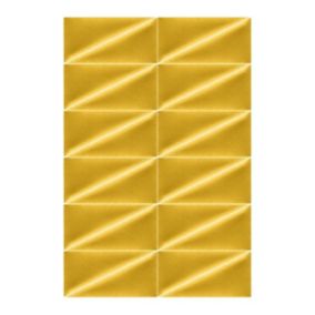 Panel ścienny tapicerowany Stegu Mollis trójkąty 15 x 30 cm żółty P