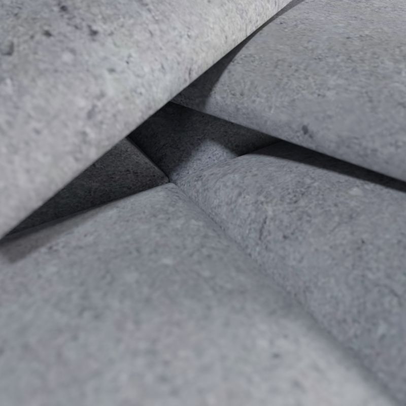 Panel ścienny tapicerowany Stegu Print 60 x 30 cm beton ciemny