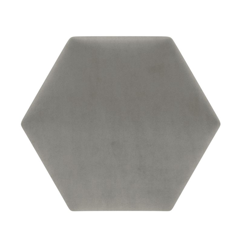 Panel tapicerowany ścienny Stegu wezgłowie 17x17 cm Srebrny welur - akustyczny, dekoracyjny 1 szt.