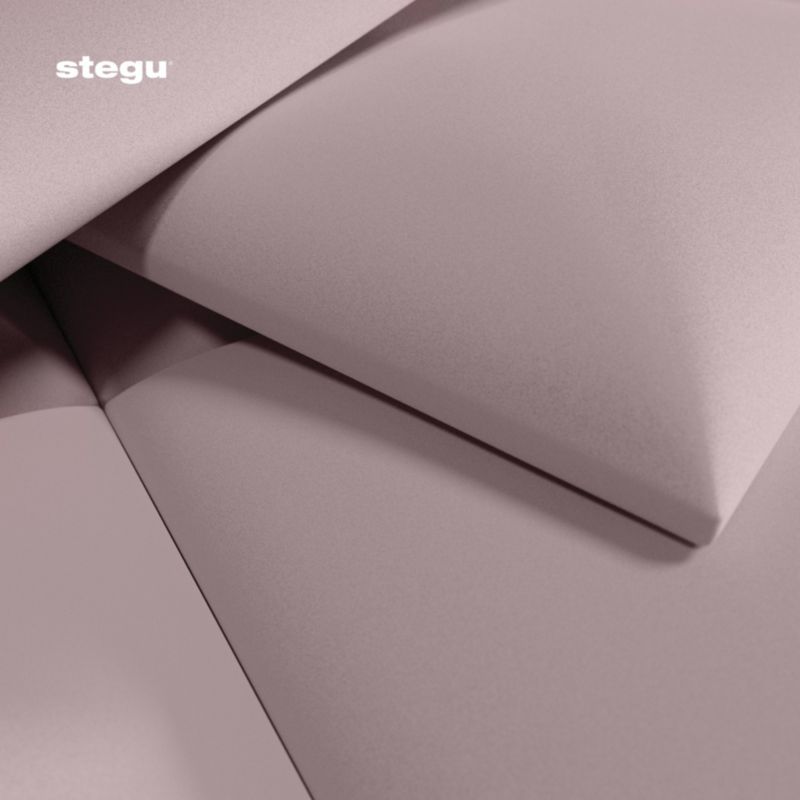 Panel tapicerowany ścienny Stegu wezgłowie 30x30 cm Różowy welur , akustyczny, dekoracyjny 1 szt.