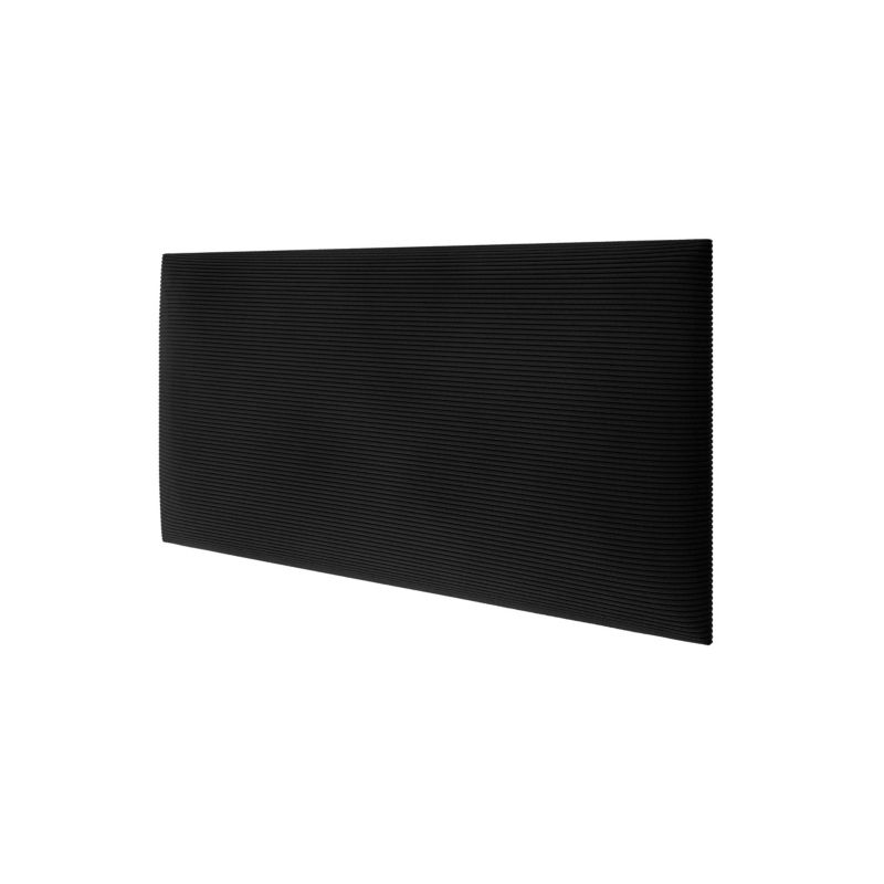 Panel tapicerowany ścienny Stegu wezgłowie 60x30 cm Czarny welur - akustyczny, dekoracyjny 1 szt.