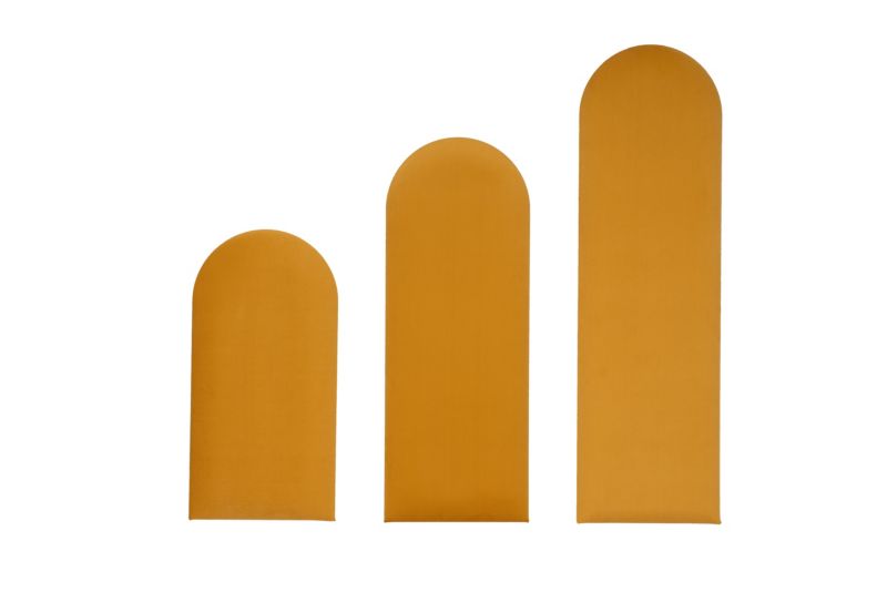 Panel Tapicerowany Komvortowy 80x20 cm Żółte Smart Velvet Ścienny 1 szt.