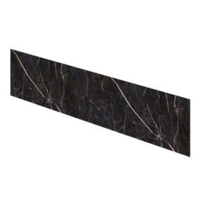 Panel tylny 60 x 300 cm laminowany ciemny marmur