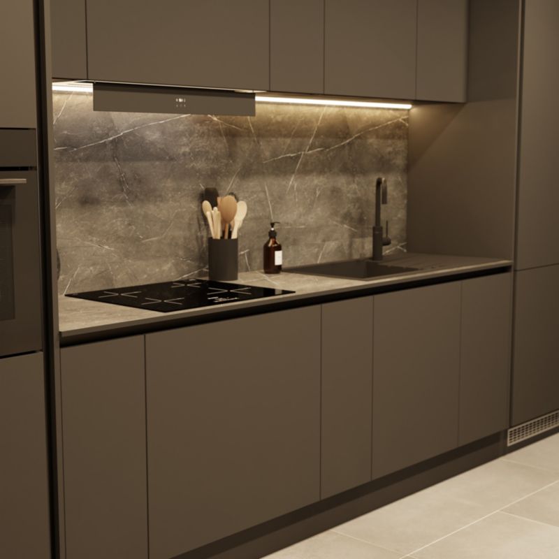 Panel tylny do wyspy kuchennej GoodHome Stevia 89 x 200 cm antracyt mat