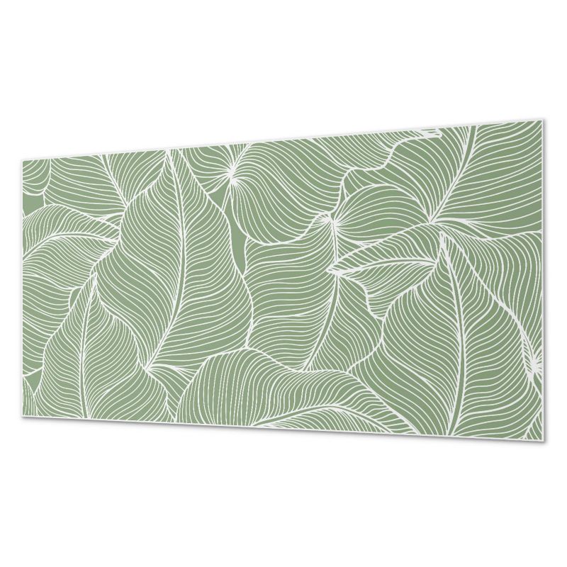 Panel Winylowy Ścienny ArtPrintCave 120x60 cm Wzór liści z falami 1 szt.
