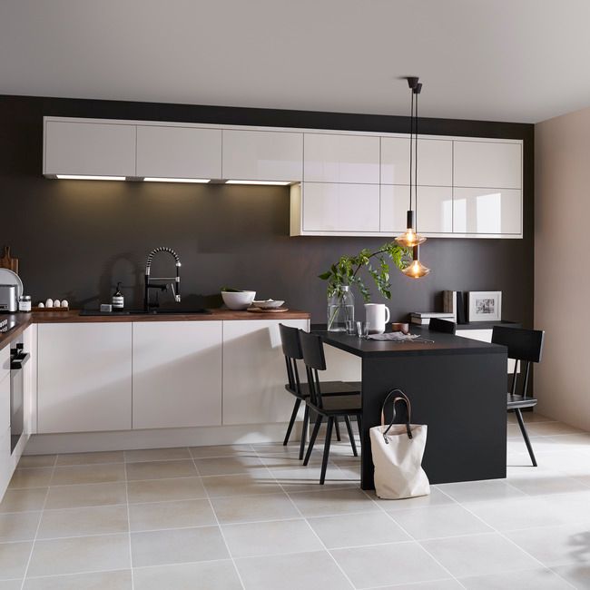 Panel wymienny do szafki wiszącej wysokiej GoodHome Stevia 32 x 90 cm kremowy połysk