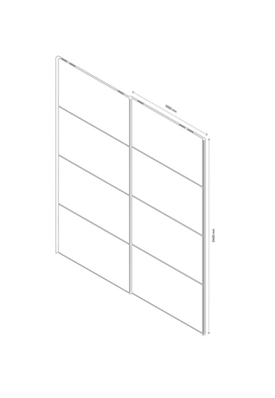 Panele do drzwi przesuwnych GoodHome Atomia 225 x 100 cm białe 4 szt.