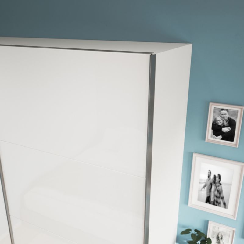 Panele do drzwi przesuwnych GoodHome Atomia 225 x 100 cm białe połysk 4 szt.