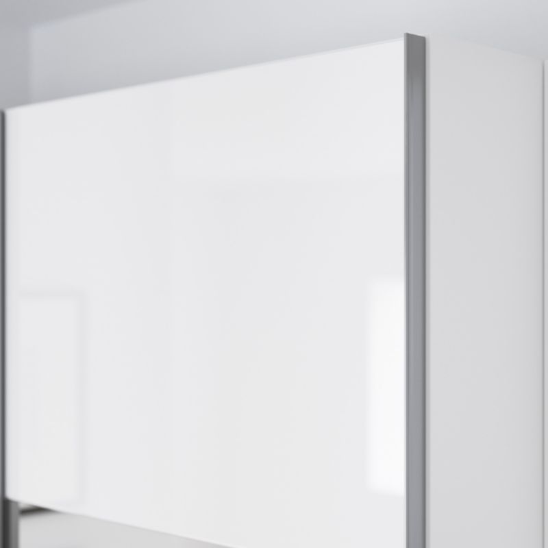 Panele do drzwi przesuwnych GoodHome Atomia 225 x 75 cm białe połysk 4 szt.