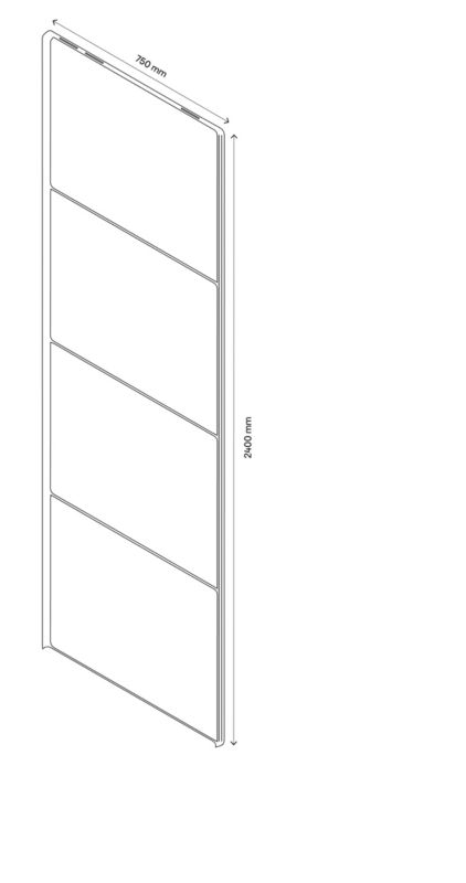 Panele do drzwi przesuwnych GoodHome Atomia 225 x 75 cm dąb szary 4 szt.