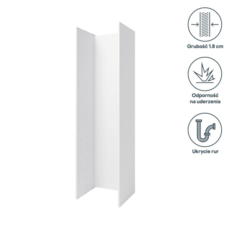 Panele do szafki kuchennej kolumnowej / AGD GoodHome 219 cm białe