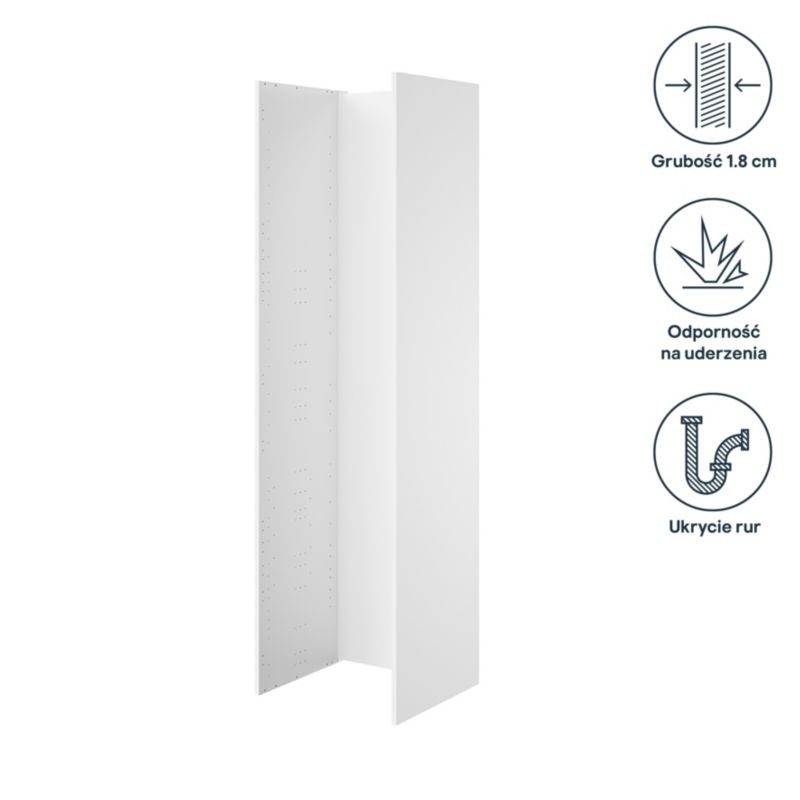 Panele do szafki kuchennej kolumnowej / AGD GoodHome Innovo 219 cm białe