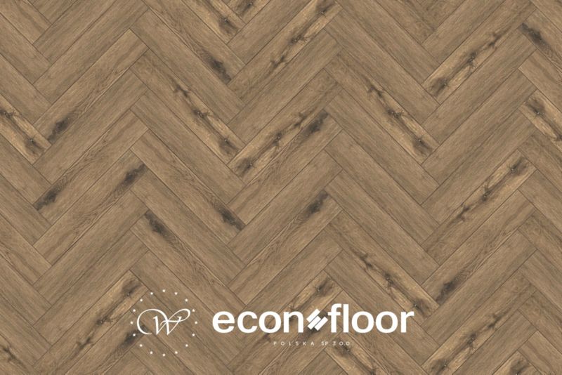 Panele podłogowe winylowe SPC Econfloor 3239H-55 Herringbone 55 Oak Goral 610 mm x 126 mm x 5,7 mm - 2,31 m²