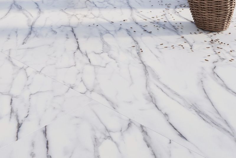 Panele podłogowe winylowe SPC Marmur Bianco 5,0mm 120x30 - 1,44m2 - 4szt.