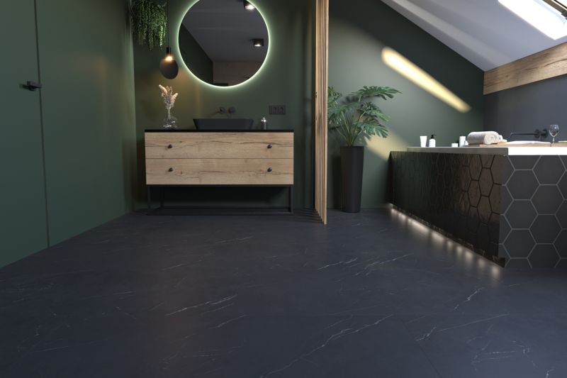 Panele podłogowe winylowe SPC Marmur Nero 5,0mm 120x30 - 1,44m2 - 4szt.